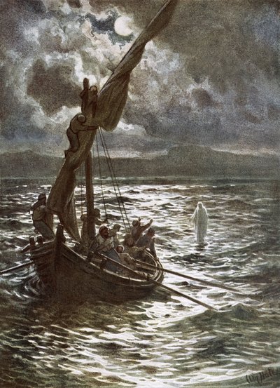 Gesù cammina sul mare da William Brassey Hole