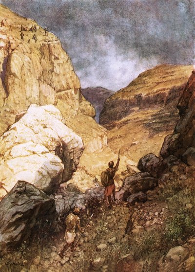 Gionata sfida gli avamposti dei Filistei da William Brassey Hole