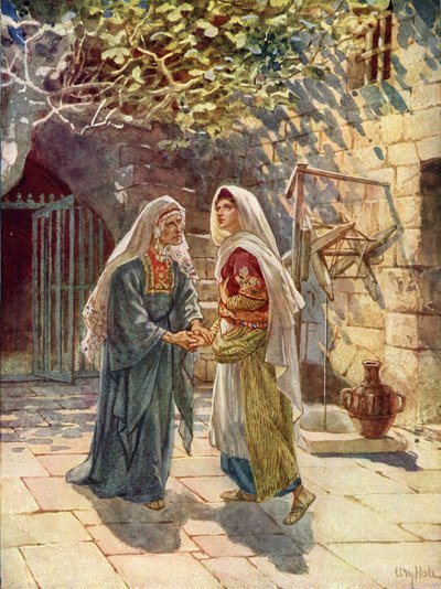 Maria va alla casa di Zaccaria - Bibbia da William Brassey Hole
