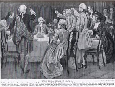 Il principe Carlo Edoardo a Holyrood, illustrazione da 