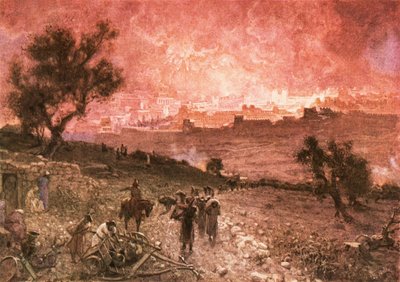 La distruzione di Gerusalemme da parte di Nabucodonosor nel 587 a.C. da William Brassey Hole