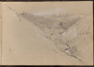 Paesaggio con colline e foresta da William Brockedon