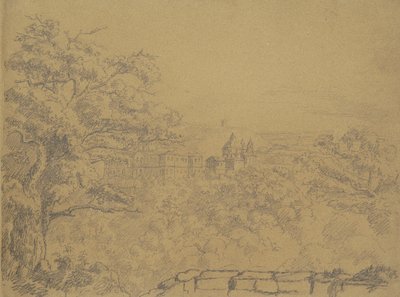 Recto: Paesaggio Rurale con Monastero da William Brockedon