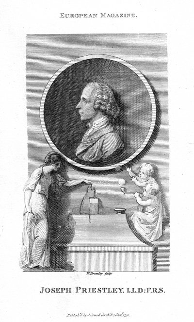 Joseph Priestley, chimico inglese e ministro presbiteriano, 1791 da William Bromley