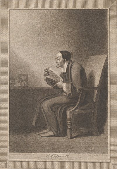 Pantalone: La sesta età si trasforma nel magro e pantofolato Pantalone Shakespeare, Come Y..., 1799 da William Bromley