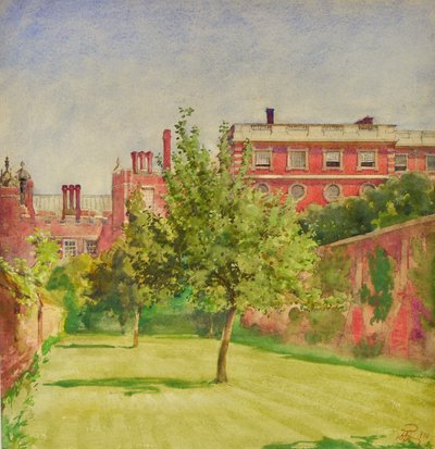 Hampton Court dal giardino privato da William Bruce Ellis Ranken