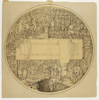 Scudo cerimoniale con scena di battaglia romana da William Burgess