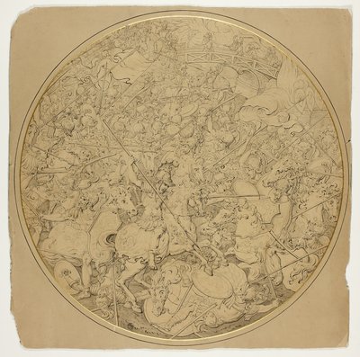 Scudo cerimoniale con storie di Marco Curzio e Muzio Scaevola da William Burgess