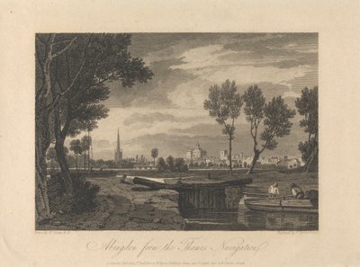 Abingdon dalla Navigazione del Tamigi da William Byrne