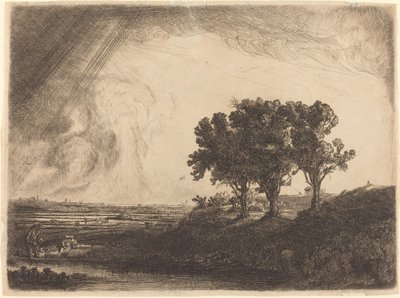 I tre alberi da William Byron after Rembrandt van Rijn