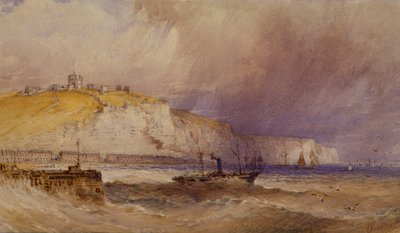 Un piroscafo che lascia il porto di Dover, 1879 da William Callow