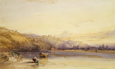 Sponde del fiume Saona, Lione da William Callow