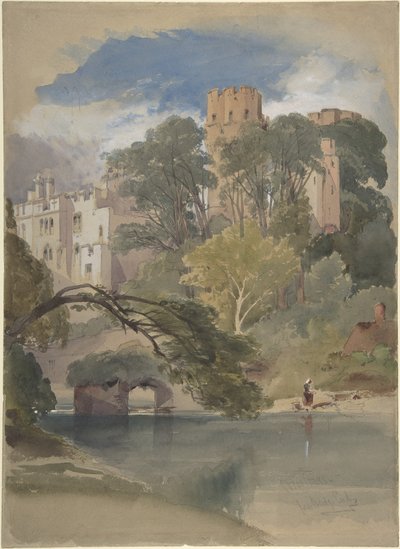 La torre di Cesare, castello di Warwick da William Callow