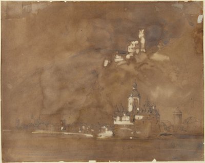 Kaub, Gutenfels, Palatinato da William Callow