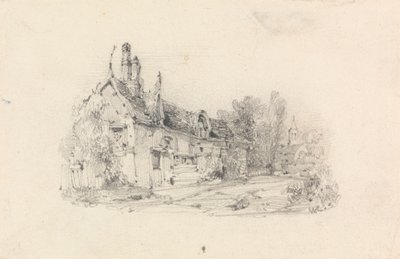 Cascina con Chiesa in Lontananza da William Callow