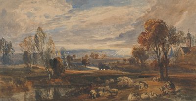 Paesaggio con pecore da William Callow