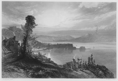 La Baia di Napoli, mattina presto, dalla collezione reale (incisione) da William Callow