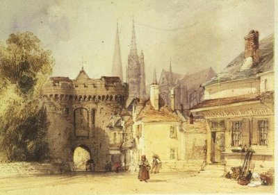 La Porta Guillaume, Chartres da William Callow