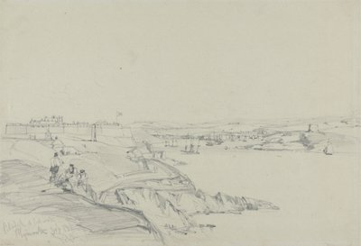 La Cittadella Reale e Cattewater, Plymouth da William Callow