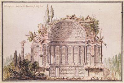 Disegno architettonico per il mausoleo di Federico, Principe di Galles da William Chambers
