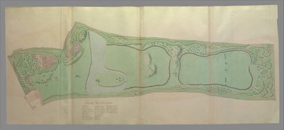 Piano generale dei giardini di Kew, 1763 da William Chambers