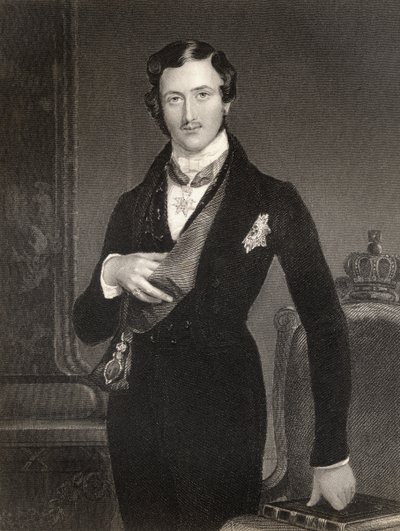 Alberto Principe Consorte di Gran Bretagna, inciso da W. Holl, da 