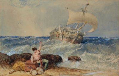 Nave in mare tempestoso da Clarkson Frederick Stanfield