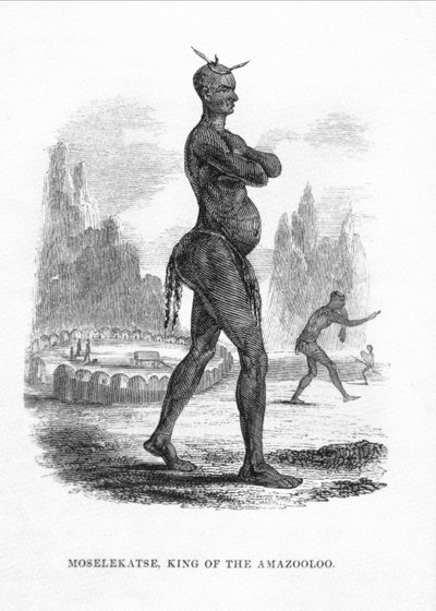 Moselekatse Re degli Amazooloo, 1852 da William Cornwallis Harris
