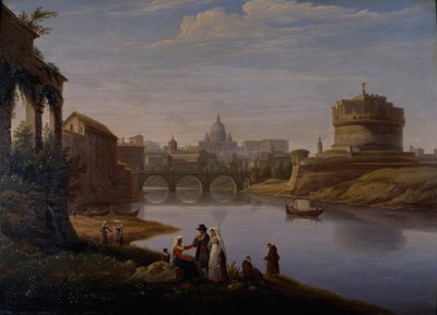 Veduta di San Pietro con il Ponte e Castel Sant