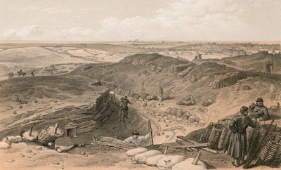 Fossato del Malakoff, Batteria Gervais e retro del Redan da William Crimea Simpson