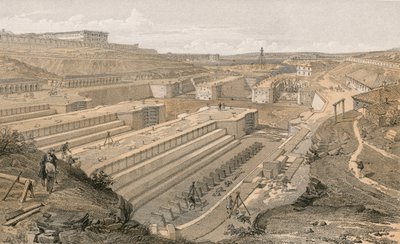 Docks a Sebastopoli con rovine del Forte San Paolo da William Crimea Simpson