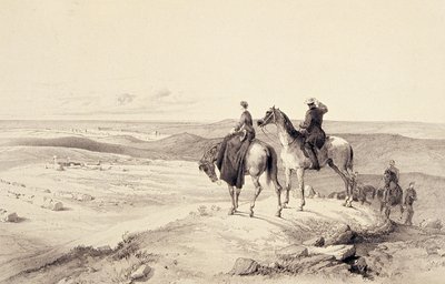 Florence Nightingale e Mr Bracebridge sulla Collina di Cathcart con vista su Sebastopoli da William Crimea Simpson