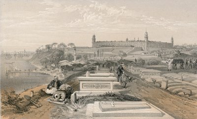 Ospedale e cimitero a Scutari da William Crimea Simpson