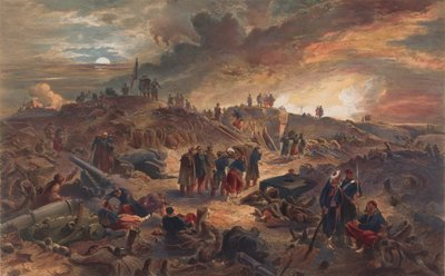 Interno del Malakoff con i resti della Torre Rotonda da William Crimea Simpson