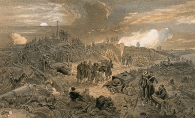 Interno del Malakoff, con i resti della Torre Rotonda da William Crimea Simpson
