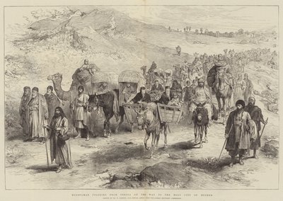 Pellegrini musulmani dalla Persia in cammino verso la città santa di Meshed da William Crimea Simpson