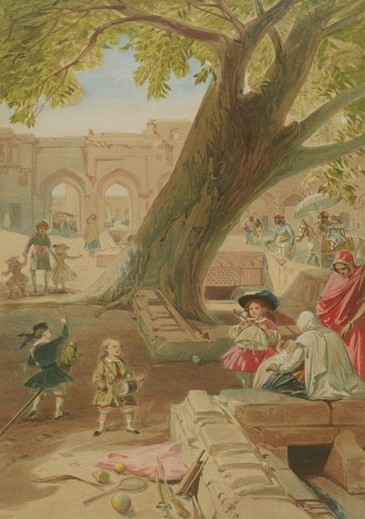 Albero di Peepul nel Palazzo di Delhi, 1863 da William Crimea Simpson