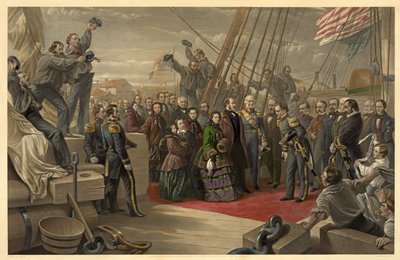 La regina Vittoria visita la HMS Resolute, 16 dicembre 1856, pubblicato 1859 da William Crimea Simpson