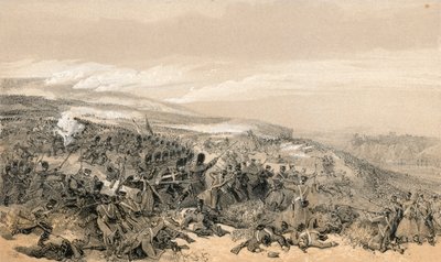 Seconda carica delle Guardie, quando ripresero la batteria a due cannoni nella battaglia di Inkermann da William Crimea Simpson