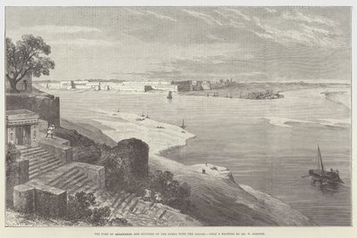 Il forte di Allahabad e la confluenza del Jumna con il Gange da William Crimea Simpson