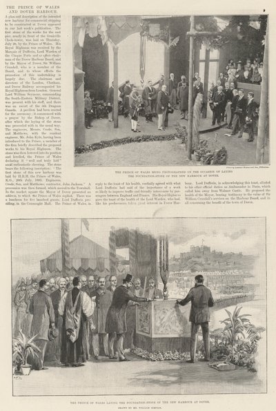 Il Principe di Galles e il Porto di Dover da William Crimea Simpson