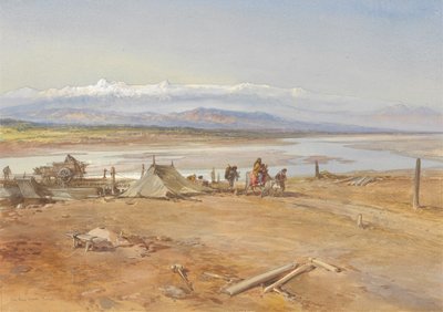 Il fiume Chenab, Punjab, 1865 da William Crimea Simpson