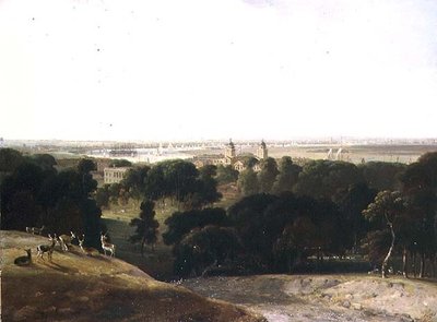 Veduta di Londra dal Parco di Greenwich da William Daniell