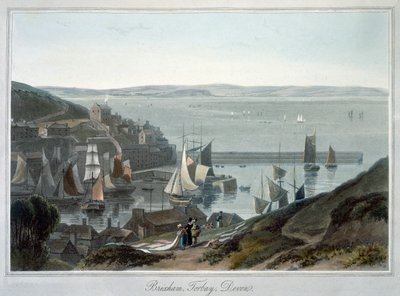Brixham, Torbay, Devon, 1825 da William Daniell