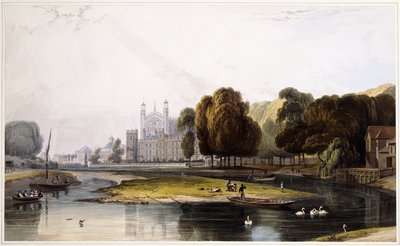 Eton College, da "Select Views of Windsor Castle and Adjacent Scenery", 1831-1835 da William Daniell