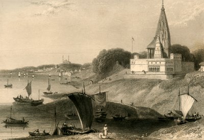 La Pagoda Bernar, Benares, 1835 da William Daniell