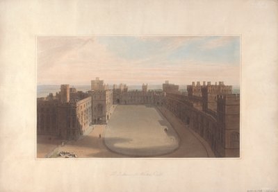 Il Quadrilatero, Castello di Windsor - Veduta dalla Torre Rotonda, Castello di Windsor da William Daniell
