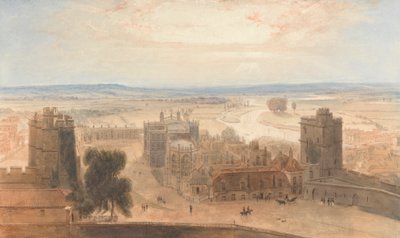 Veduta dalla Torre Rotonda, Castello di Windsor da William Daniell