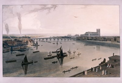 Veduta di Londra da Somerset House, 1805 da William Daniell