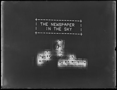 Insegna illuminata per pubblicità e insegna illuminata per Selznick Enterprises, New York City, gennaio 1917 da William Davis Hassler